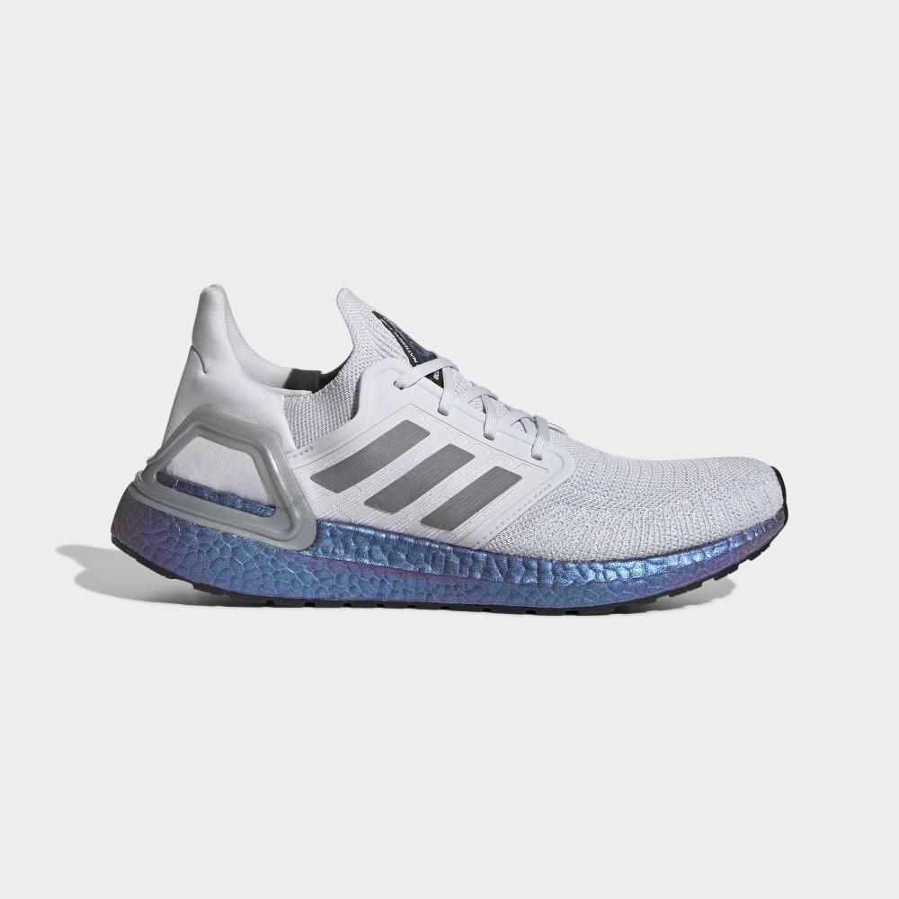 Adidas Men's Ultraboost 20 Running Shoes Grey/Blue Purple Ireland EG0755